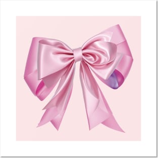 Pink Bow Ribbon Posters and Art